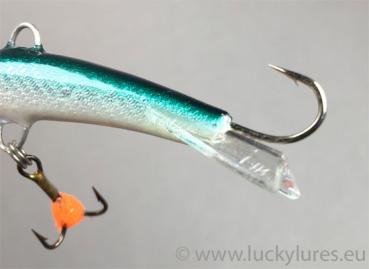 Balance Jig Hopeakala, Farbe: Grey/Green Fish Silver 319, 15 Gramm, Länge: 6,5 cm von The Finnish Lure Company (Jarmo Rapala)